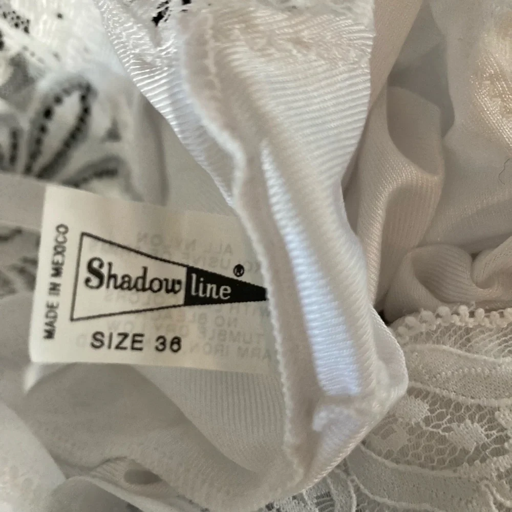 Vintage white Satin Lace Camisole Slip Cami Tank Top Size 36 - Picture 4 of 7